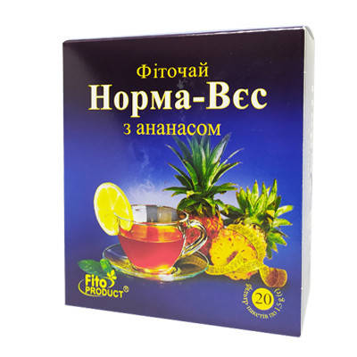 

Фиточай №3 Норма-вес с ананасом 1,5г №20 чай для похудения