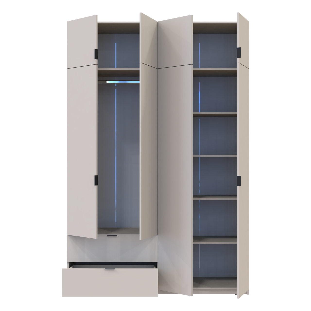Розпашна Шафа для одягу Doros Лукас Кашемір 180х50х240 (80737729) 5