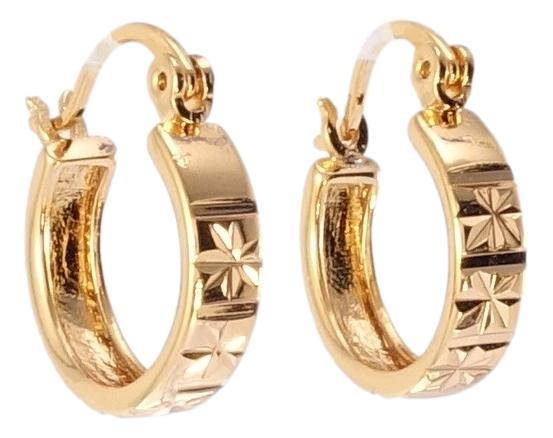 

Серьги Xuping Позолота 18K замок-булавка "Кольца с узором снежинки ø 1,5см"