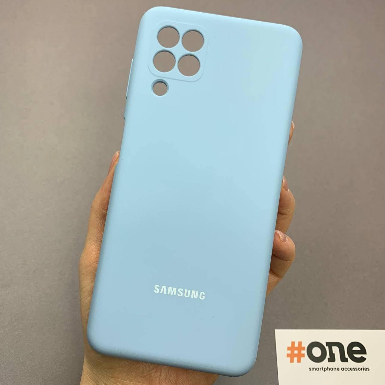 

Чехол для Samsung Galaxy M32 с микрофиброй с защитой для камеры чехол на телефон самсунг м32 лилак голубой S2Z