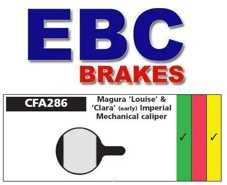 

КОЛОДКИ ВЕЛОСИПЕДНЫЕ EBC Magura Louise / Clara 2000 CFA286HH