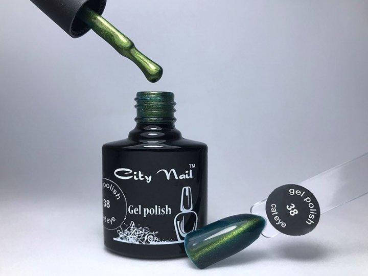 

Кошачий глаз гель-лаки CityNail 38 зеленый 6мл