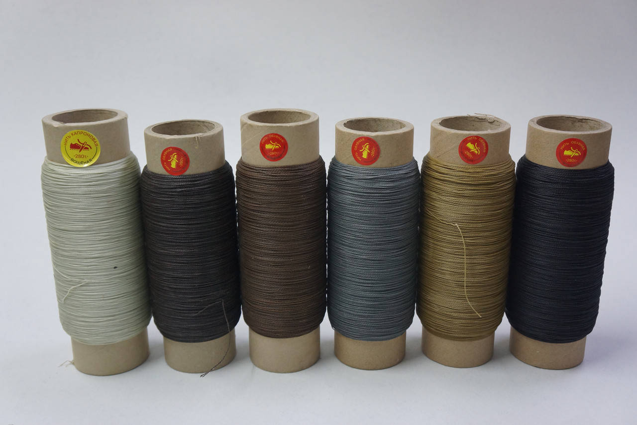 

Нить текс 280 вощенная 500 м. цвет в ассорт., Черный