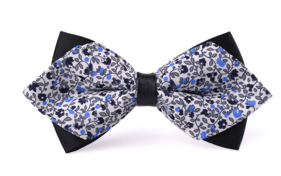 

Галстук-бабочка синий с орнаментом