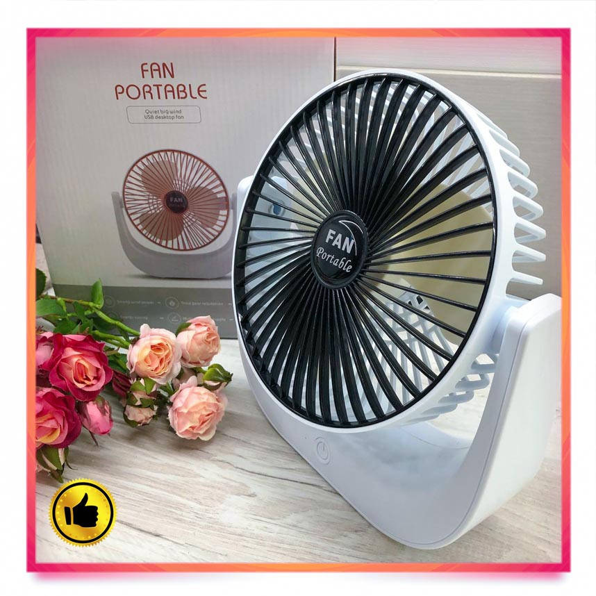 

Мощный тихий настольный аккумуляторный вентилятор USB Fan Portable F138