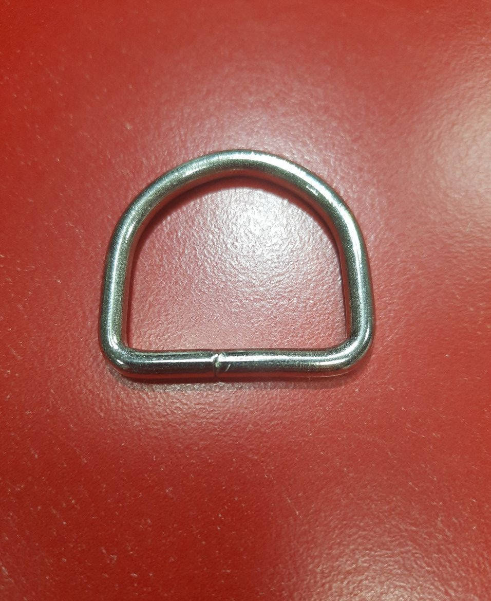 

Металлическое полукольцо 30мм.,никель (серебро)