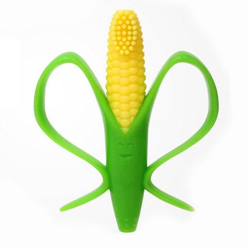 

Прорезыватель грызунок щётка для зубов силиконовый кукурузка, Желтый