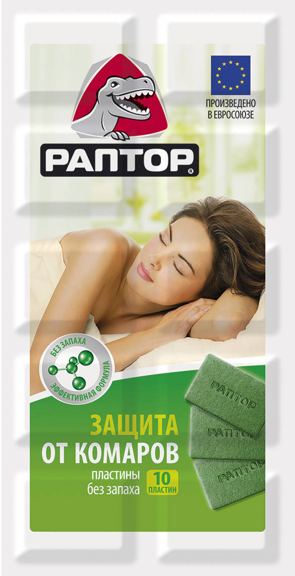 

Раптор пластина от комаров, 10 штук