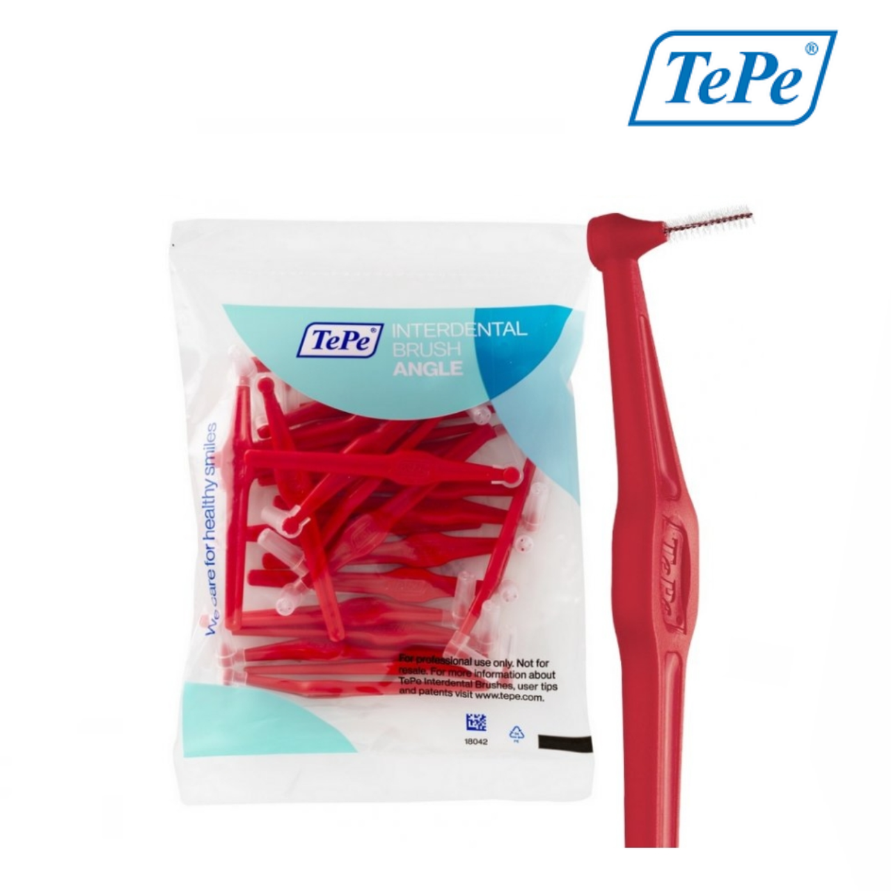 

Межзубная щетка TePe Angle угловая, красный (0,5 мм), 25 шт