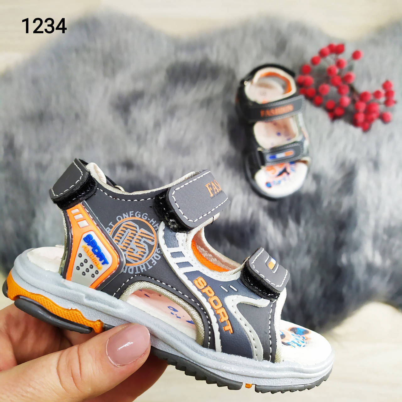 

Детские босоножки, сандали для мальчика. Открытые. Р 21-26, Синий