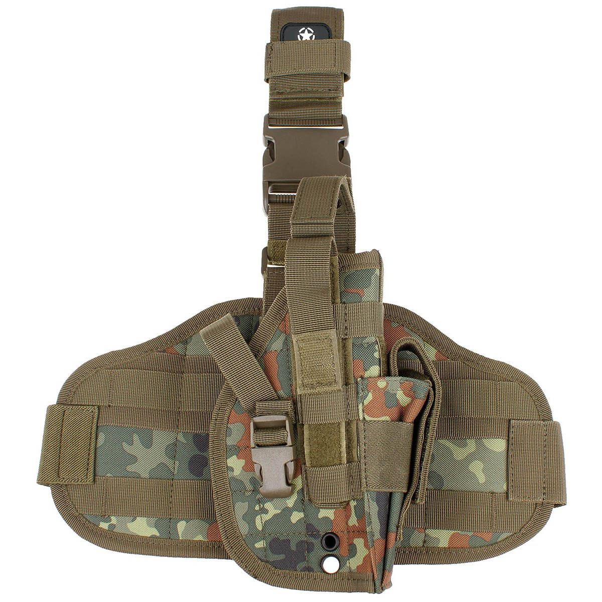 

Кобура набедрена для пістолета, "MOLLE", КАМУФЛЯЖ