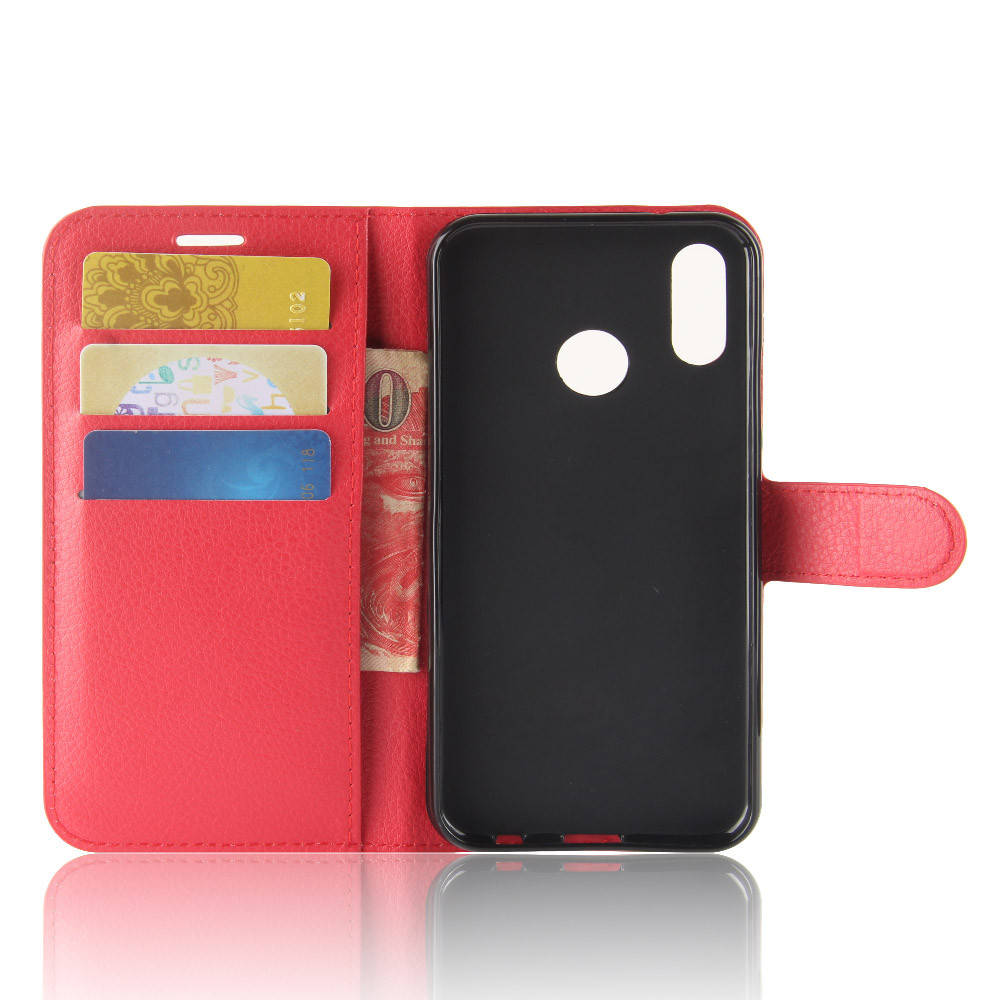 

Чехол книжка Lichee на Huawei P20 Lite (9 цветов) красный