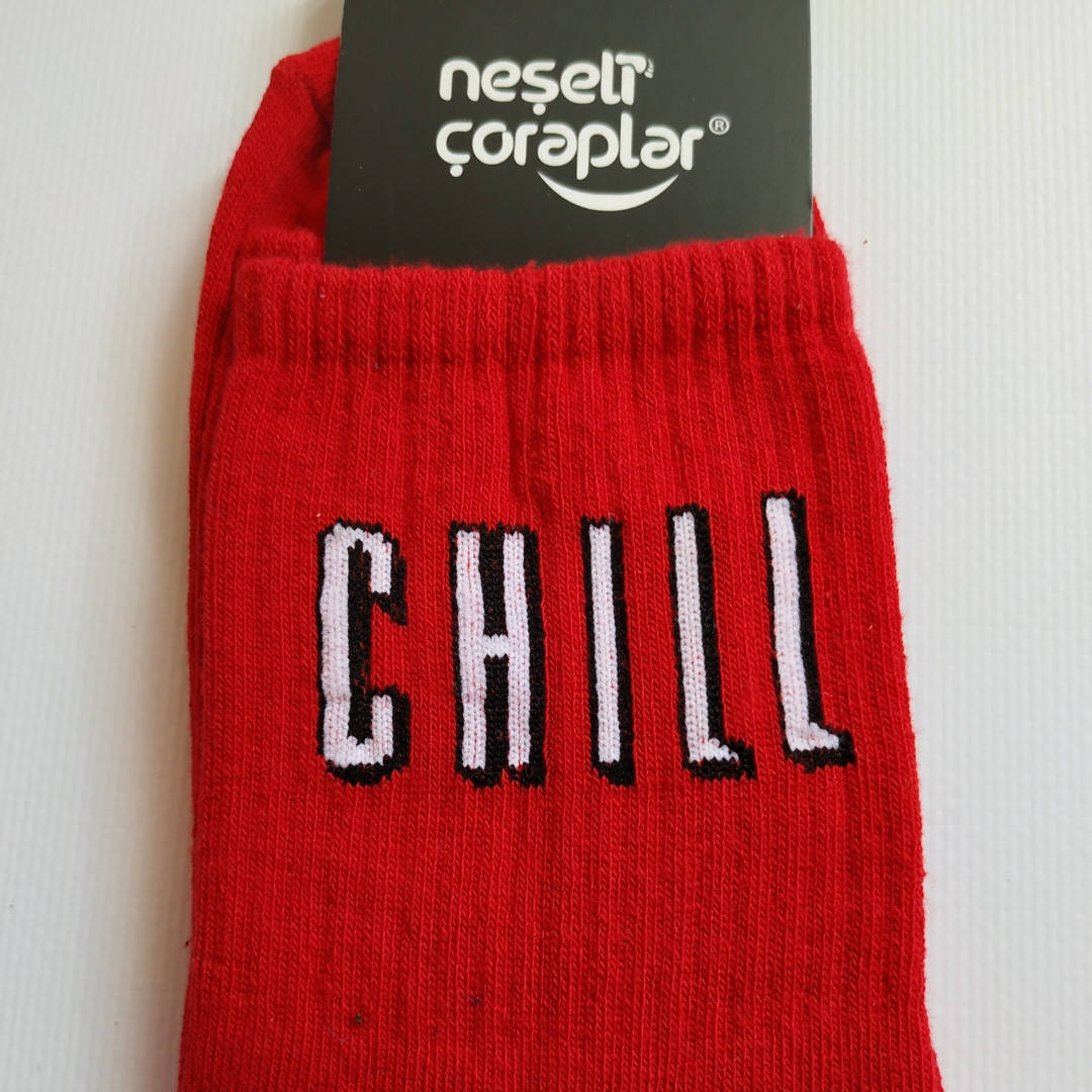 

Носки высокие с принтом Chill 37-43