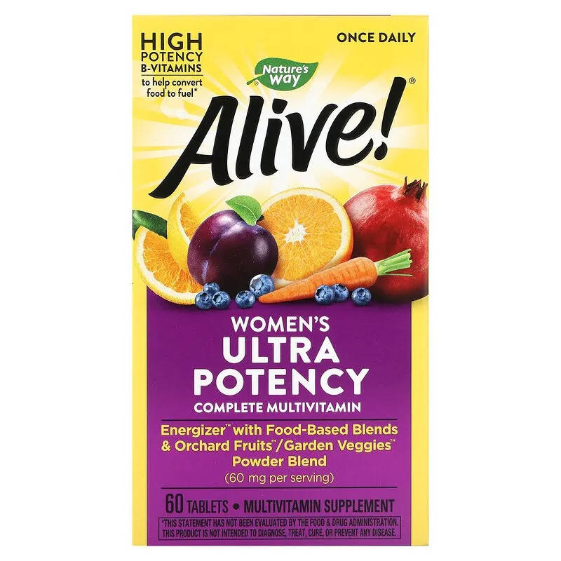 

Мультивитамины для женщин Nature's Way "Alive! Once Daily Women's Ultra Potency" (60 таблеток)
