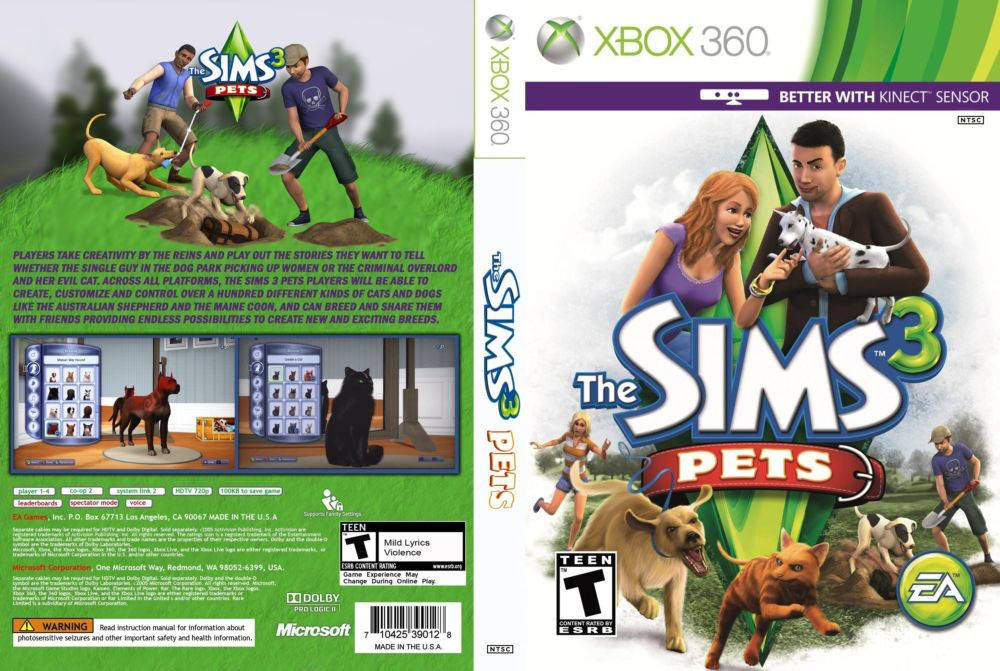 

Игра для игровой консоли Xbox 360, The Sims 3: Pets [интереснее с Kinect]