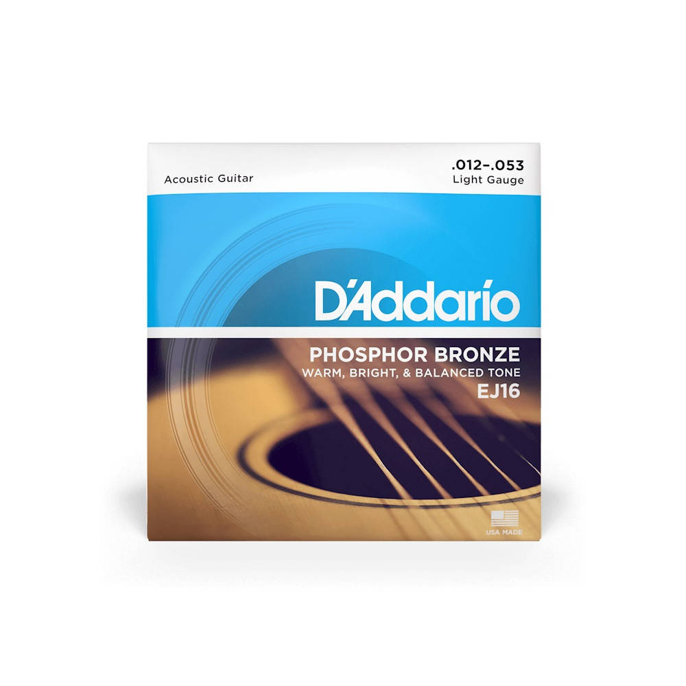 

D`ADDARIO EJ16 Phosphor Bronze Струни для акустичної гітари .012-.053