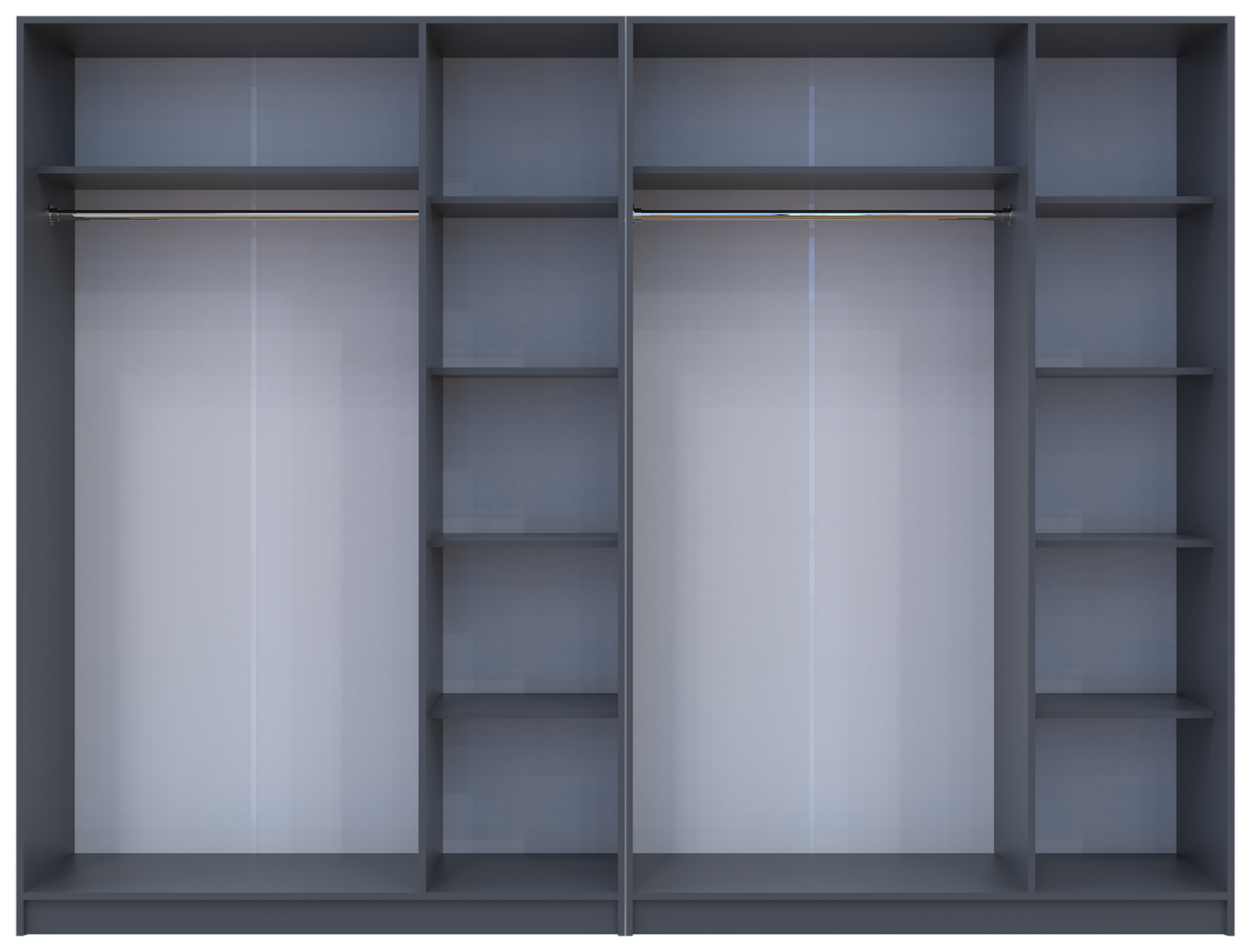 Шафа для одягу комплект Промо Графіт Графіт 3+3 ДСП 270х48х204 (42005070) 6