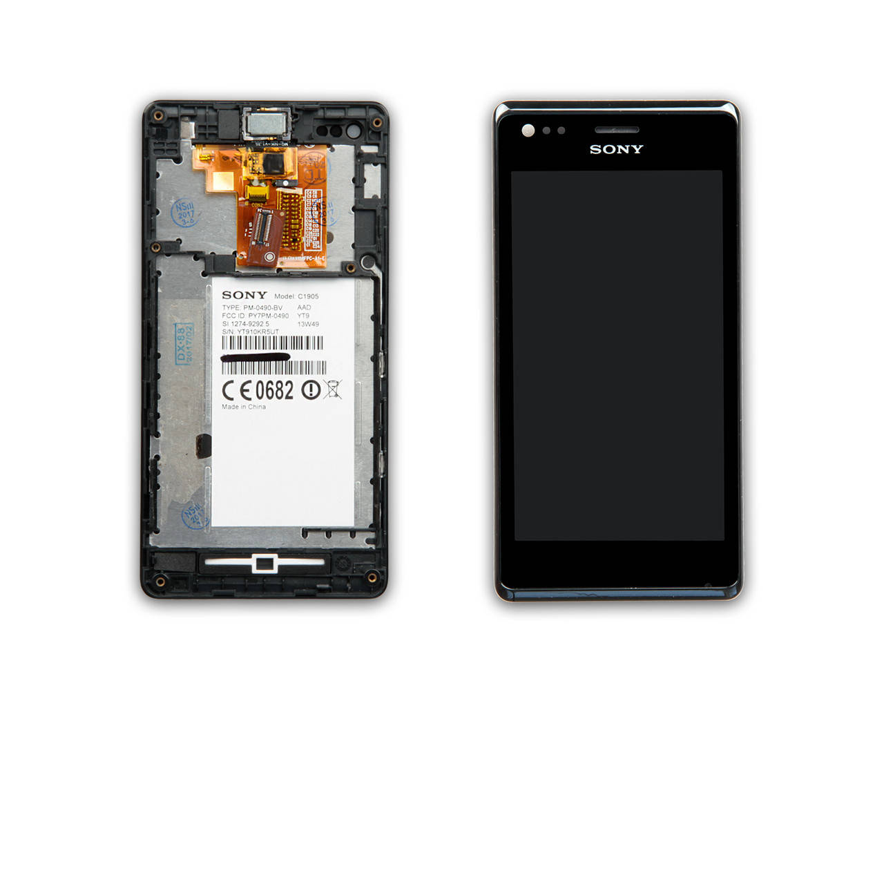 

Дисплей SONY C1904/C1905/C2005 Xperia М с черным тачскрином и рамкой, Черный