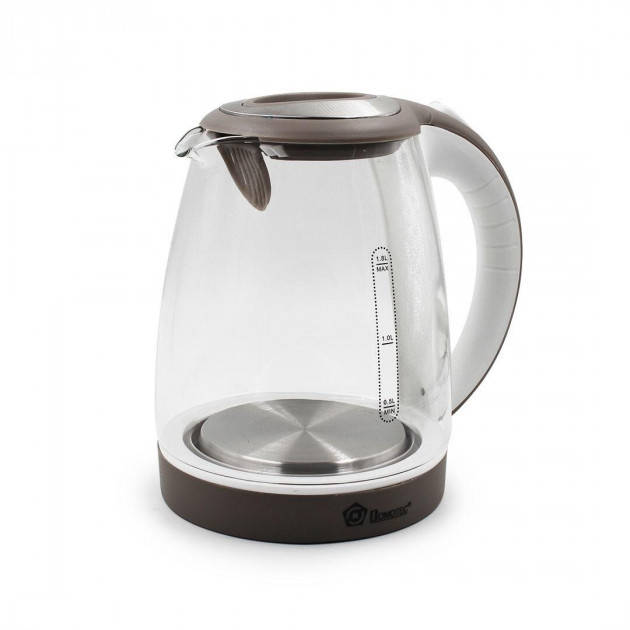 

Электрочайник стеклянный Domotec MS-8113 1.8 л Серый