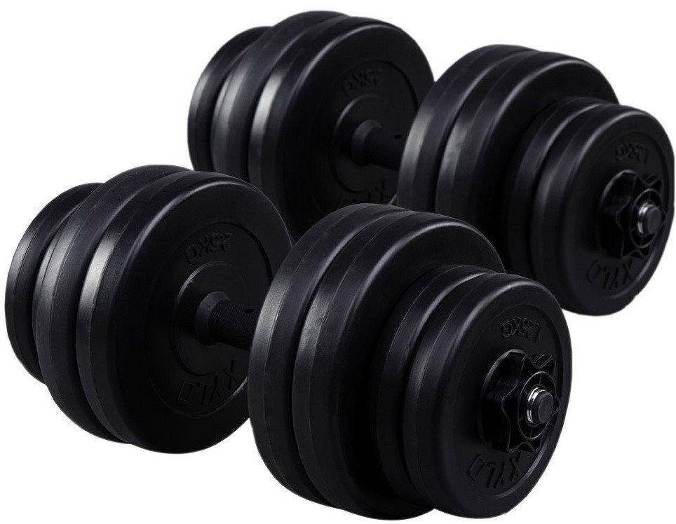 

Гантели разборные 2шт по 16кг (32кг) с покрытием (Наборные гантели битумные для дома пластиковое покрытие)