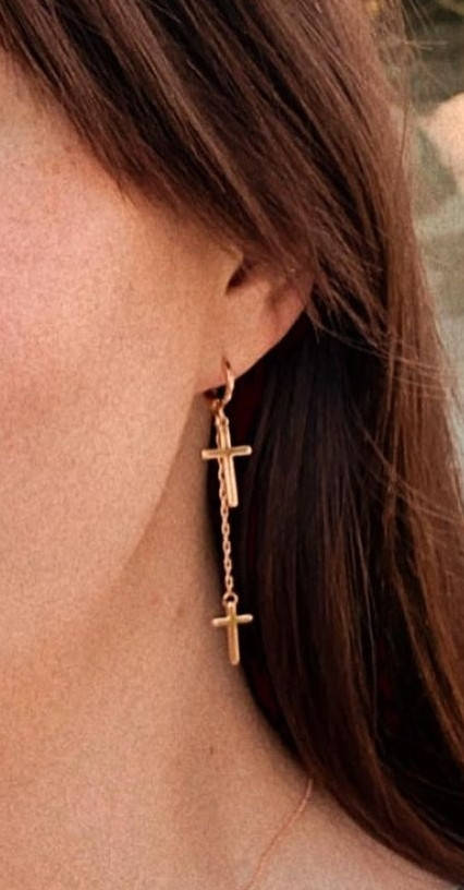 

Xuping серьги крестики в золотом цвете