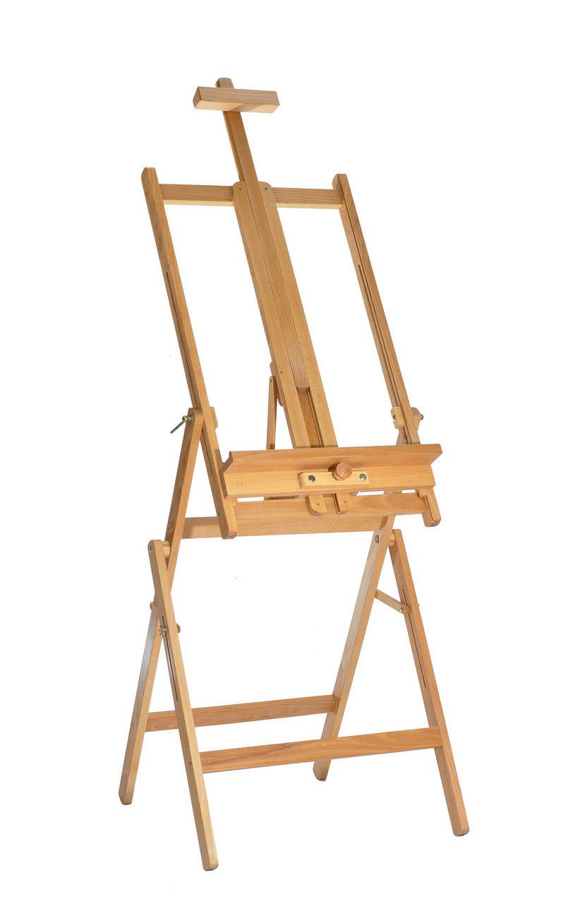 

Мольберт для рисования студийный напольный с регулировкой наклона холста Высота 235 см. Высота холста до 120