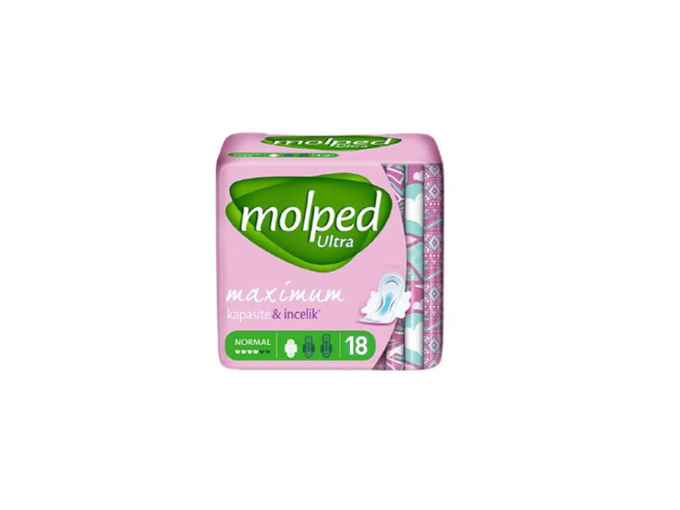 

Прокладки гигиенические Molped Ultra Normal 4 капли 18 шт