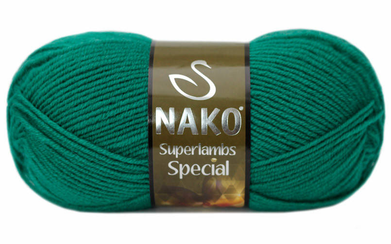 

Nako Superlambs Special зеленая бирюза № 181, Зелёный