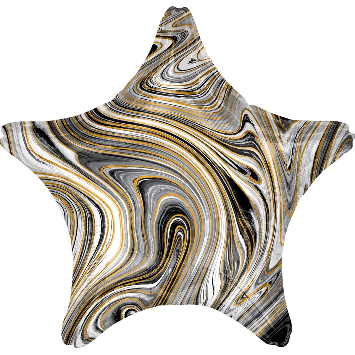 

Фольгированный шарик Anagram 18" (45 см) Звезда агат черный black marble, Розовый