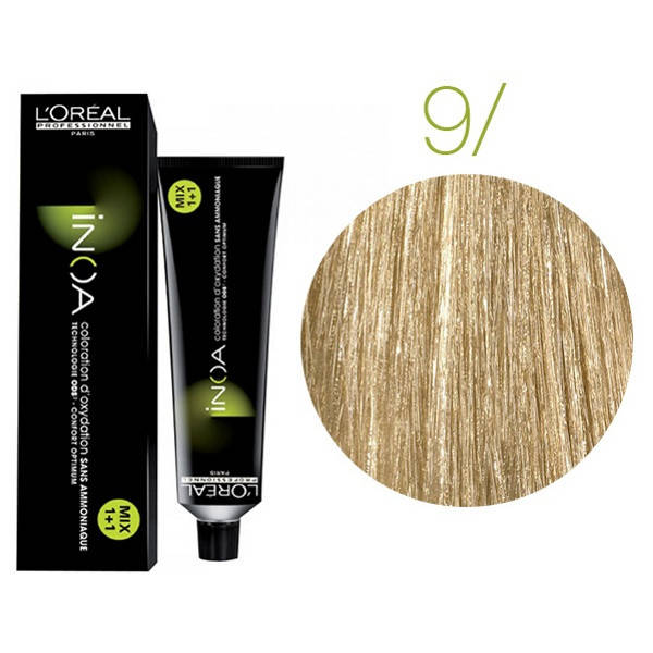 

Крем-краска для волос L'Oreal Professionnel INOA 9 Очень светлый блонд 60 мл (4679Qu)