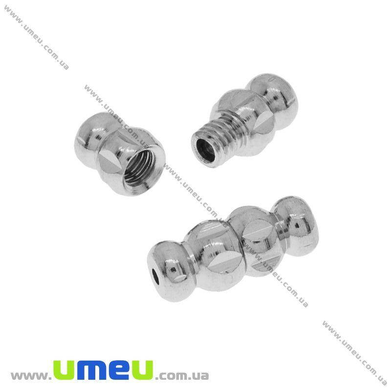 

Замок винтовой, Темное серебро, 11х5 мм, 1 шт (ZAM-032304)