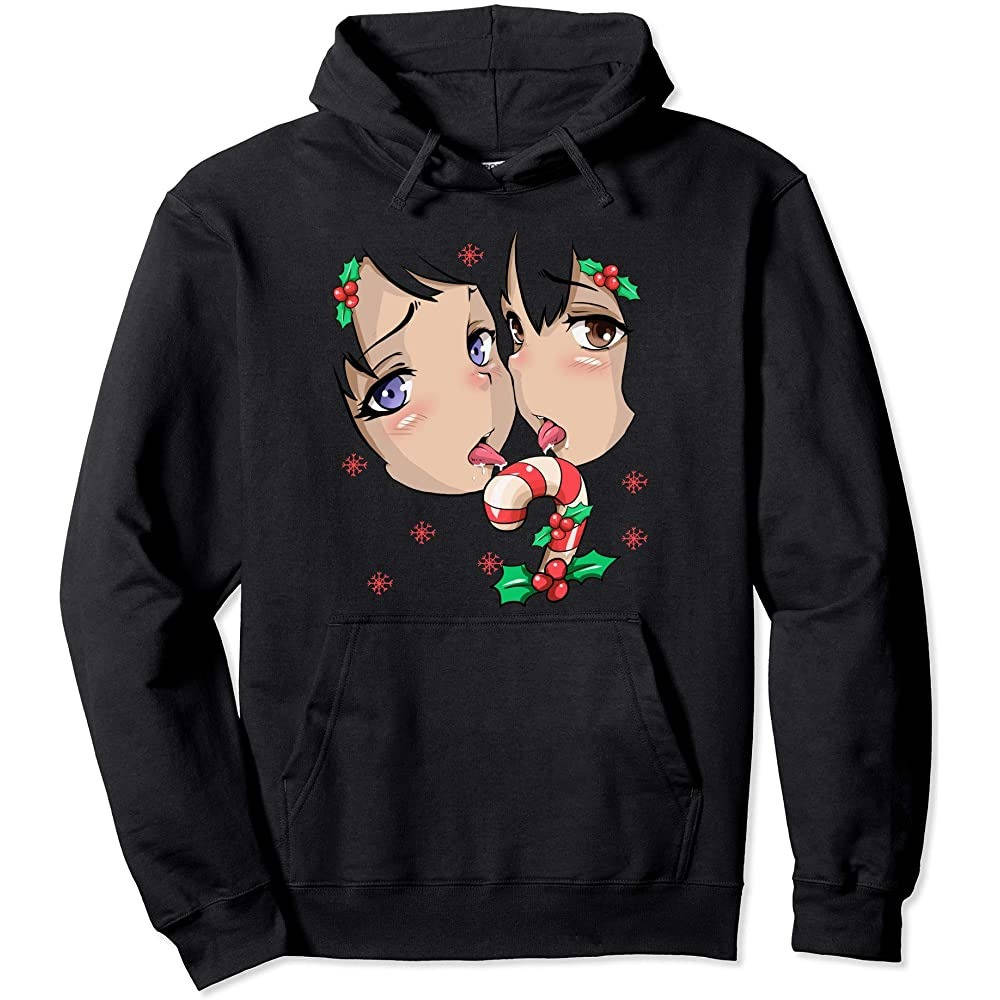 

Худи аниме Ахегао Ahegao толстовка черная, Белый