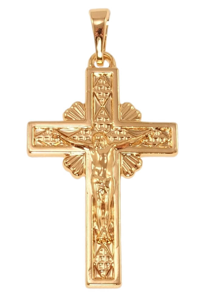 

Кулон Xuping Позолота 18K "Декоративный Крест с Распятием"