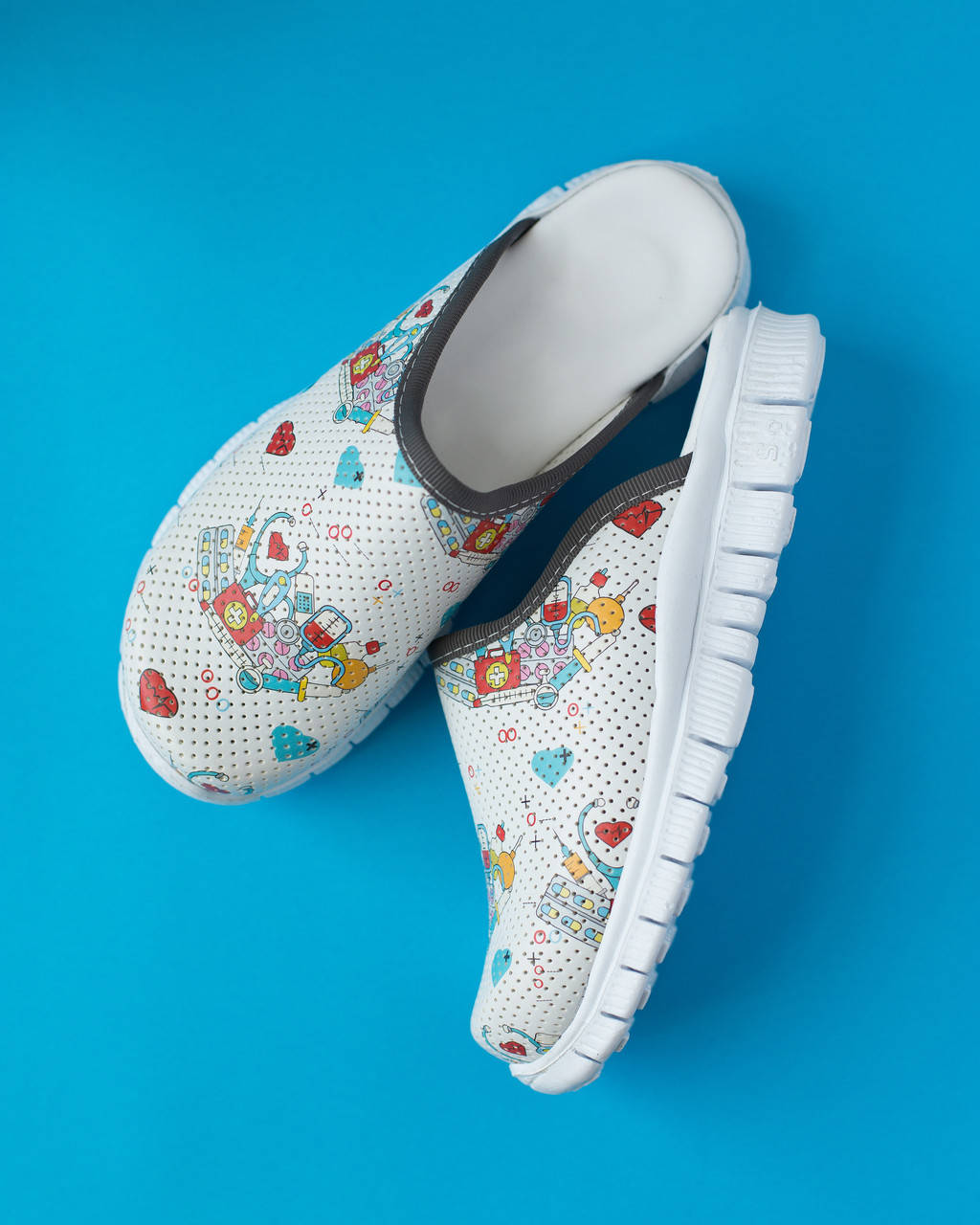 

Медицинская обувь сабо "Medicine white" с подошвой Lite, Белый