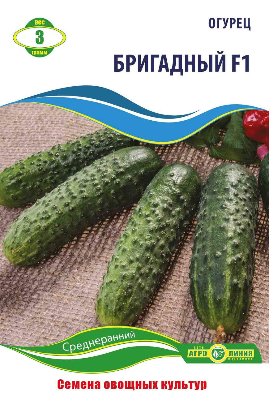 

Семена огурца Бригадный F1 3 г Агролиния