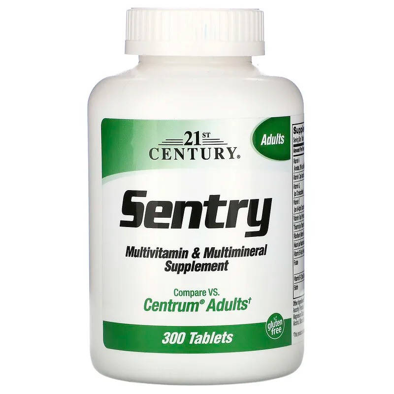

Мультивитамины и минералы 21st Century "Sentry" для взрослых (300 таблеток)
