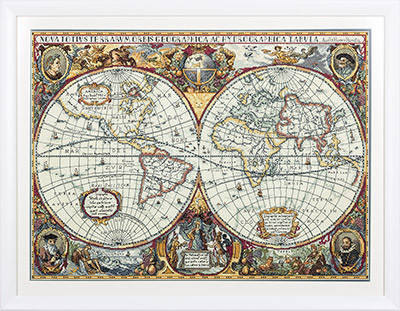 

Набор для вышивки крестом Panna ПЗ-1842 Географическая карта мира