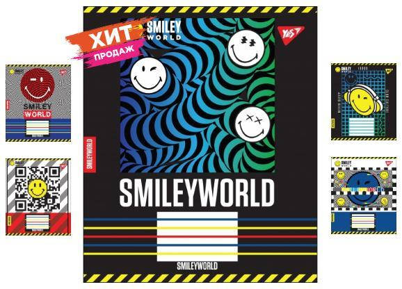 

Тетрадь 24 листа клетка "1 Вересня" / SMILEY WORLD