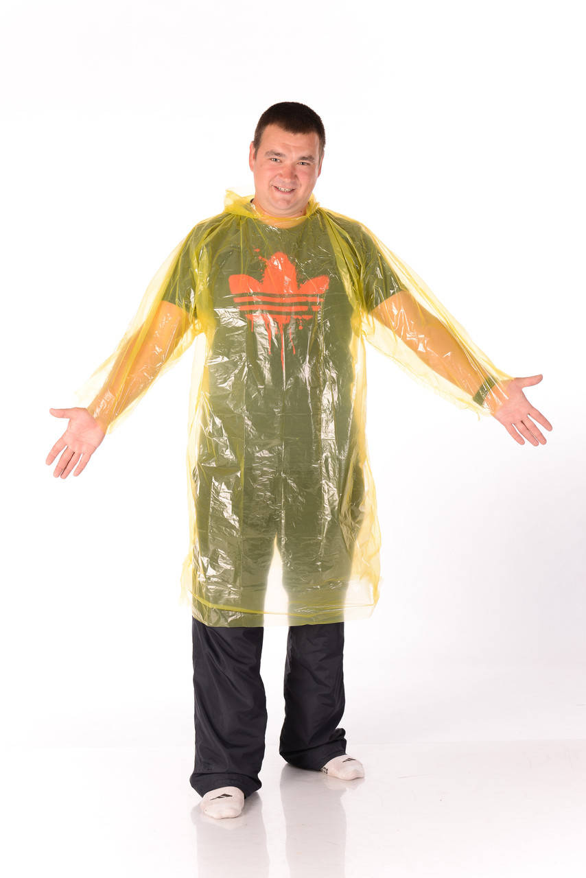 

Дождевик плащ сплошной желтый