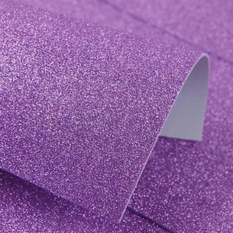 

Фоамиран с глиттером на клеевой основе 20х30 см, сиреневый