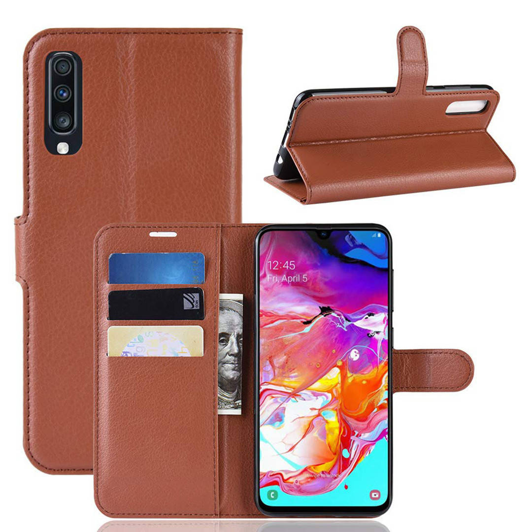 

Чехол-книжка Litchie Wallet для Samsung A705 Galaxy A70 Коричневый