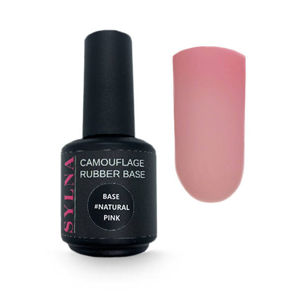

База камуфлирующая SYLNA Camouflage rubber base Natural pink 15 мл розовая