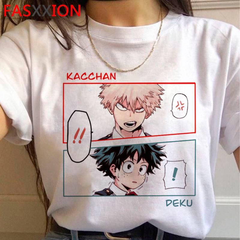 

Футболка белая Anime с принтом женская Kacchan Peku, Белый