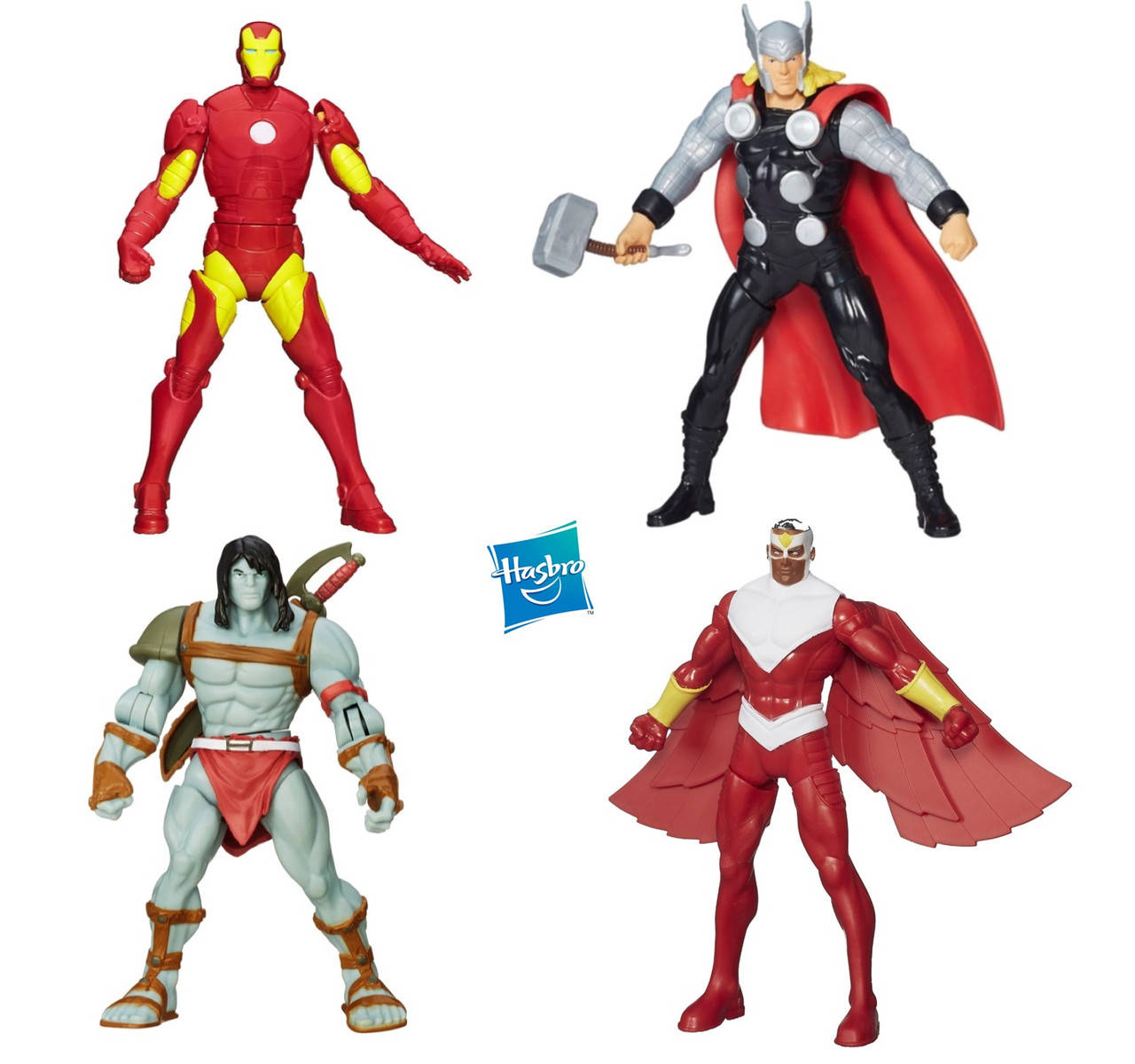 

Набор Мстители 4в1: Скар, Тор, Железный человек, Сокол, 15см - Avengers, Hasbro