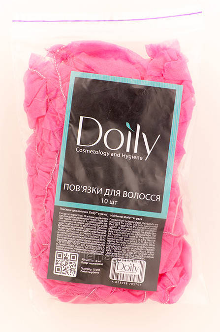 

Doily Повязка одноразовая косметическая, 10 шт - Малиновая