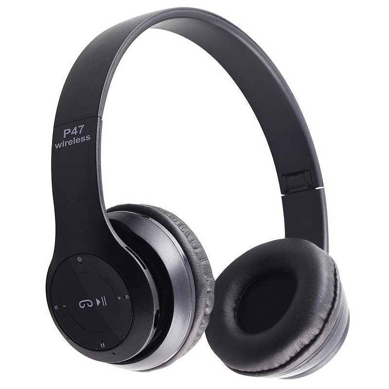 

Беcпроводные наушники P47 Bluetooth, MP3, FM, Microphone черные, Черный