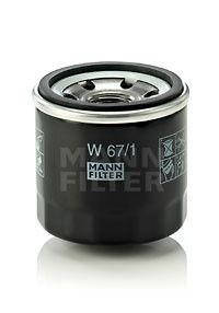 

Фильтр масляный Mann W 67/1 = W67/80 на HYUNDAI, KIA, Mazda, NISSAN
