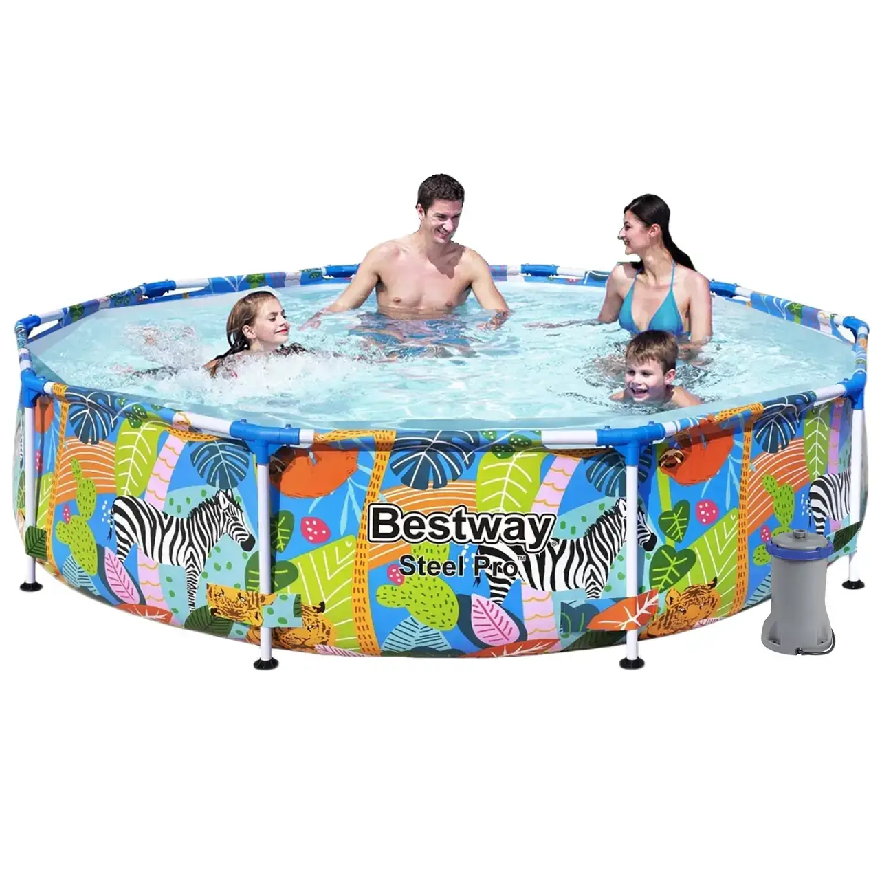 

Каркасный бассейн Bestway 56985-4, 305 х 66 см (2 006 л/ч, тент, подстилка)