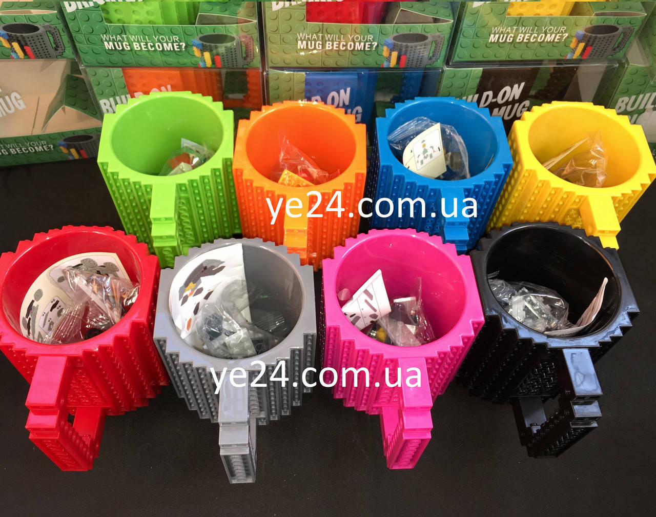 

Чашка кружка Конструктор 350 мл для конструктора лего (lego), Разные цвета