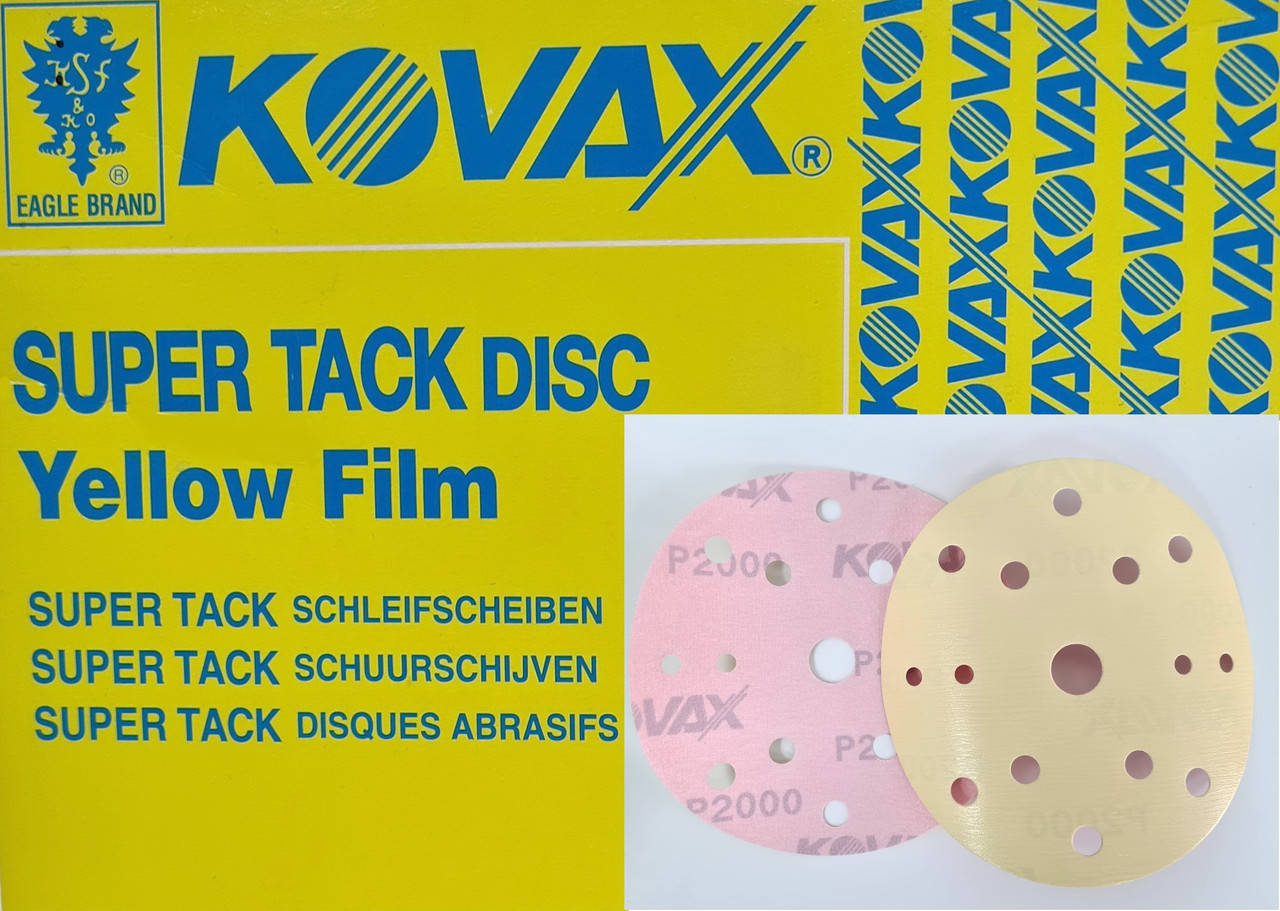 

Полировальные круги KOVAX YELLOW FILM d=152 мм/15 отв., P2000, Япония